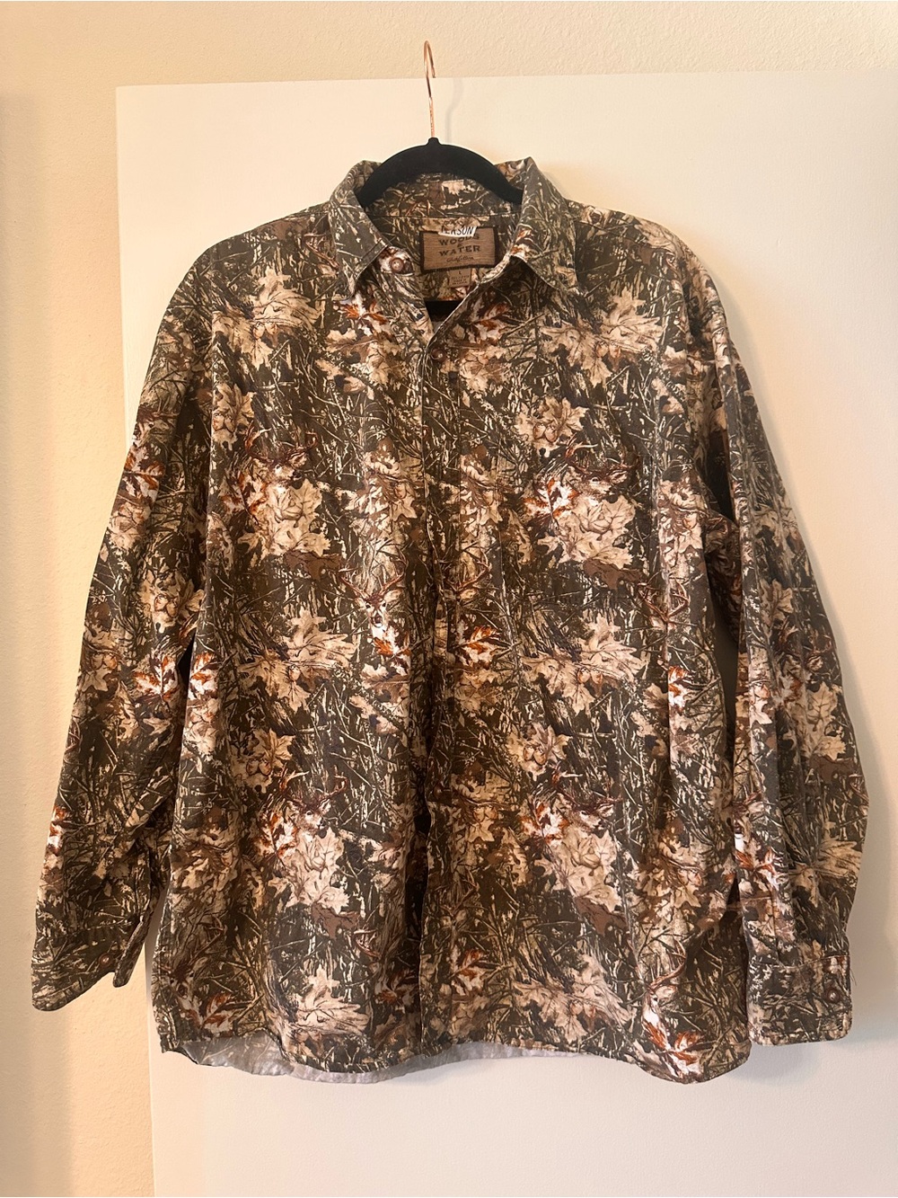 Nautica Men's Olive & Brown Camo Lightweight Shirt Jacket
